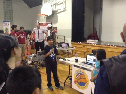 Artash and Arushi presenting