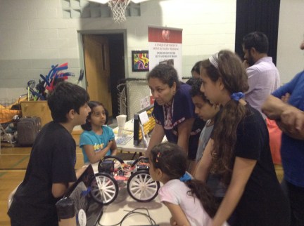 Explaining their projects