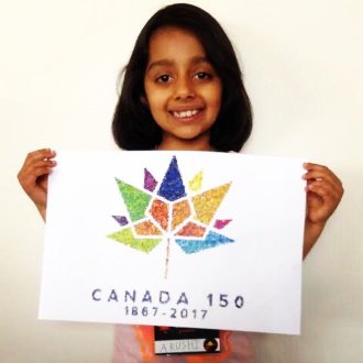 Arushi holding her Entry 2