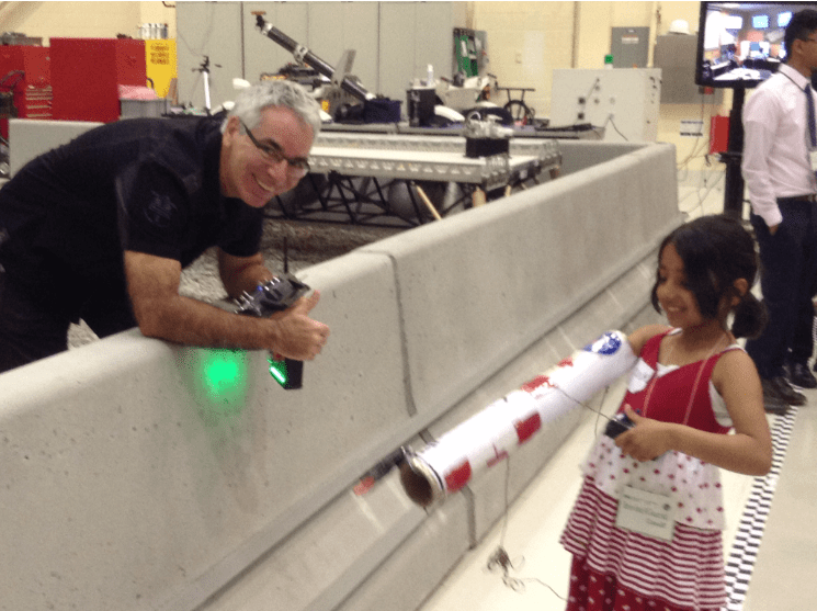 with Canadarm in the pit