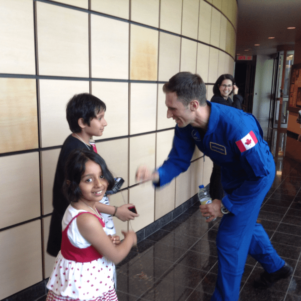 With new astronaut Joshua